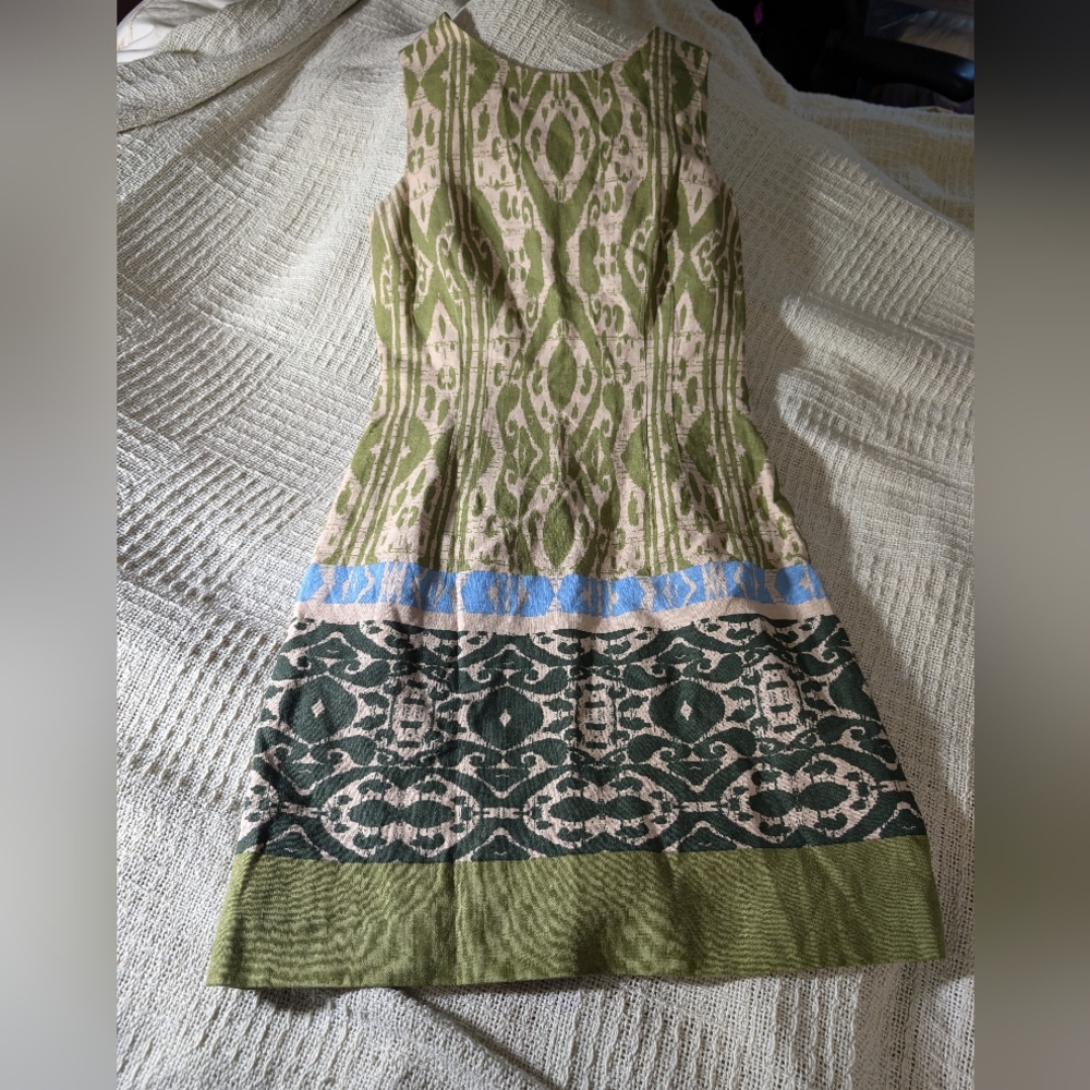 Tahari linen blend tailored dress size 4